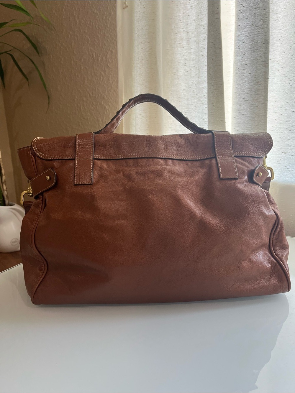 MULBERRY IN SOFT BUFFALO OAK LEATHER ALEXA - Picture 2 of 16